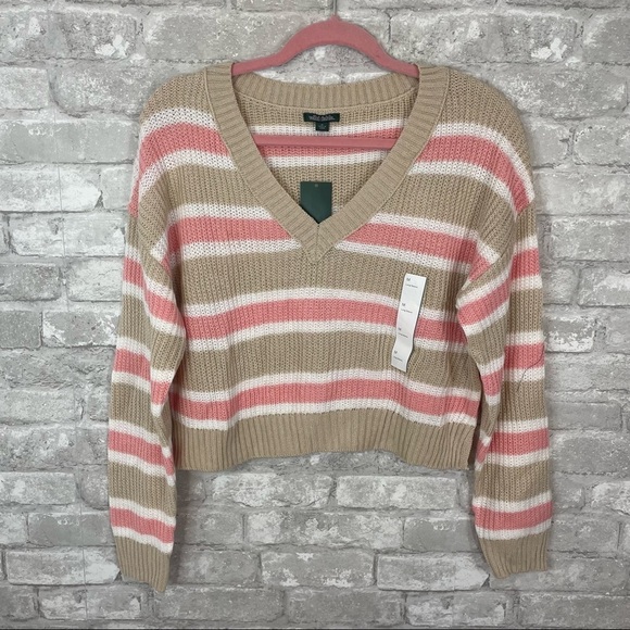 Wild Fable Striped Vneck sweater - Picture 3 of 6